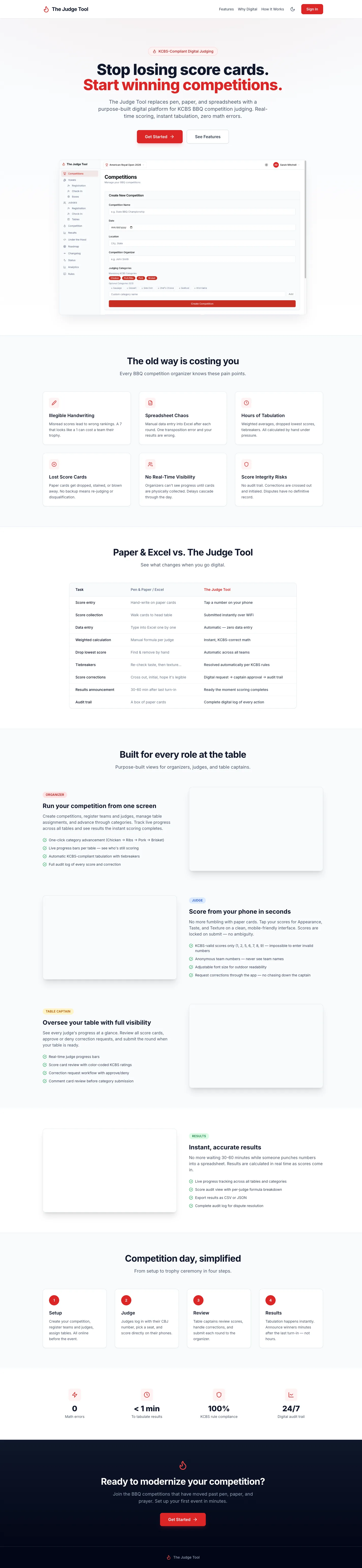 The Judge Tool marketing site home page